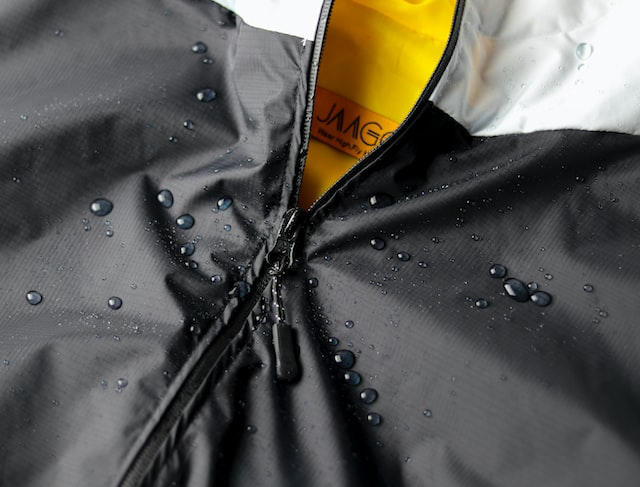 A photograph of a raincoat